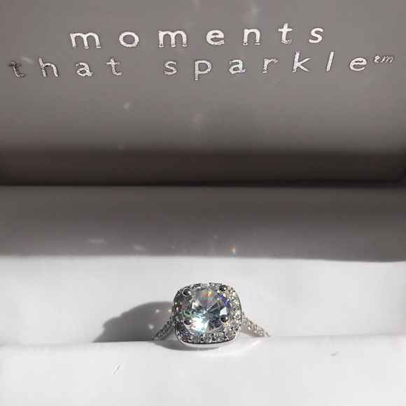 Jewelry - 2 CT Cushion Cut Swarovski Engagement Ring NEW